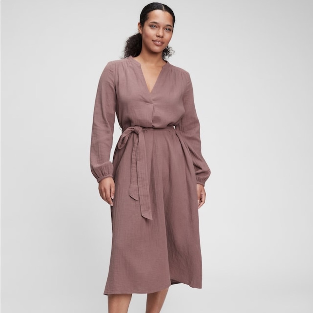Never been worn Gap long sleeve dress. Perfect for Fall/Spring climates.
